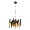 Ubbin Black And Gold Tube Chandelier-Wrenford & Co.-nirohome