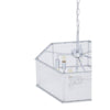 Valdez Hexagonal Ribbed Glass Chandelier-Wrenford & Co.-nirohome