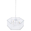 Valdez Hexagonal Ribbed Glass Chandelier-Wrenford & Co.-nirohome