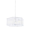 Valdez Hexagonal Ribbed Glass Chandelier-Wrenford & Co.-nirohome