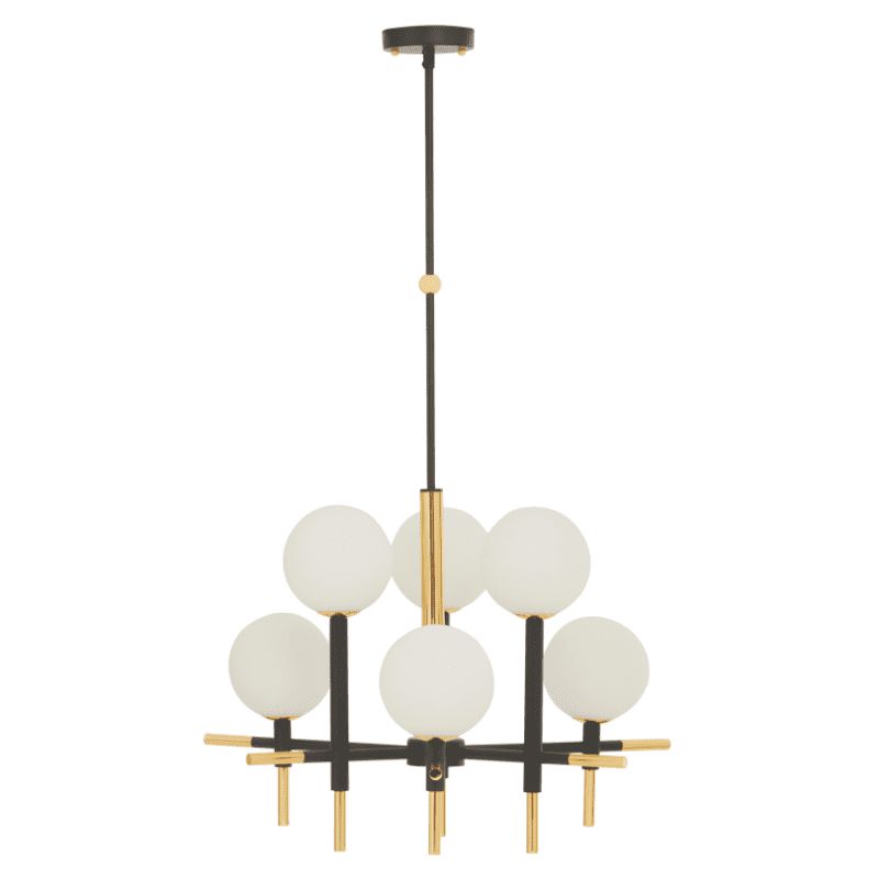 Vale 6 Bulb Geometric Chandelier-Wrenford & Co.-nirohome