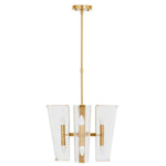 Vaughan 8 Bulb Glass Lantern Style Chandelier-Niro Home-Brass-nirohome