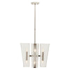 Vaughan 8 Bulb Glass Lantern Style Chandelier-Wrenford & Co.-Brass-nirohome