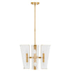 Vaughan 8 Bulb Glass Lantern Style Chandelier-Wrenford & Co.-Brass-nirohome