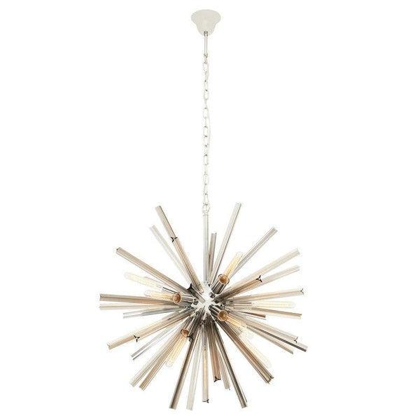 Vega Smoke Grey Glass Sputnik Chandelier