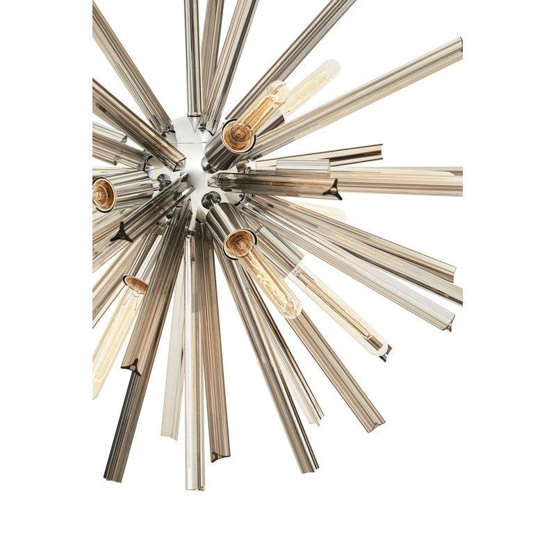 Vega Smoke Grey Glass Sputnik Chandelier-Wrenford & Co.-nirohome