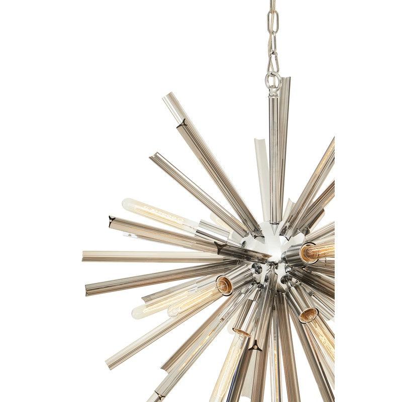 Vega Smoke Grey Glass Sputnik Chandelier-Wrenford & Co.-nirohome