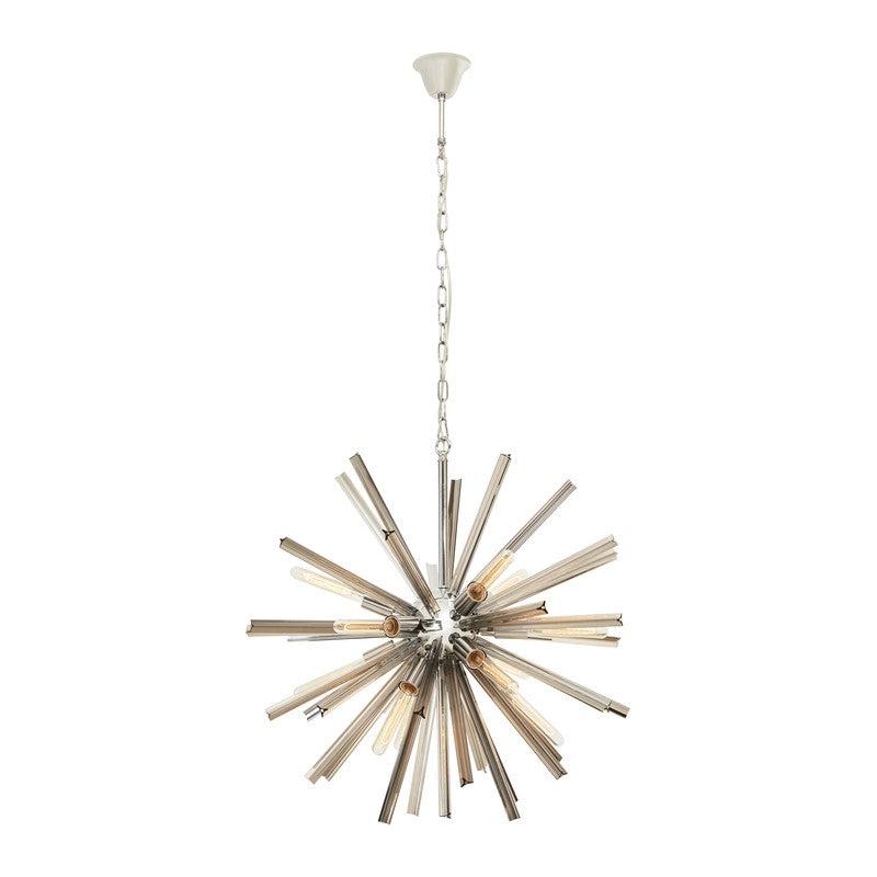 Vega Smoke Grey Glass Sputnik Chandelier-Wrenford & Co.-nirohome