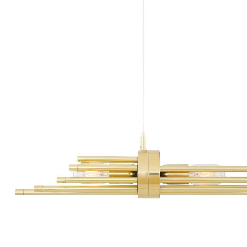 Victoria Modern Brass Chandelier, Four Light-Mullan Lighting-100cm-nirohome