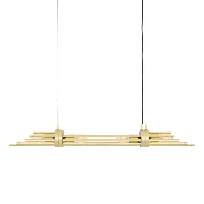 Victoria Modern Brass Chandelier, Four Light-Mullan Lighting-100cm-nirohome