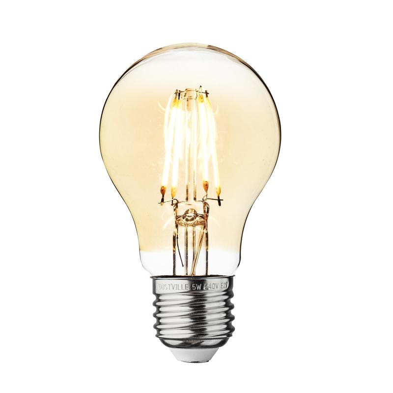 Vintage Edison Classic Old Filament Dimmable LED Bulb - E27 A60-Industville-5W Amber-nirohome