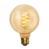 Vintage Edison Small Globe Old Filament Dimmable LED Bulb - E27 G95-Industville-5W Spiral Amber-nirohome