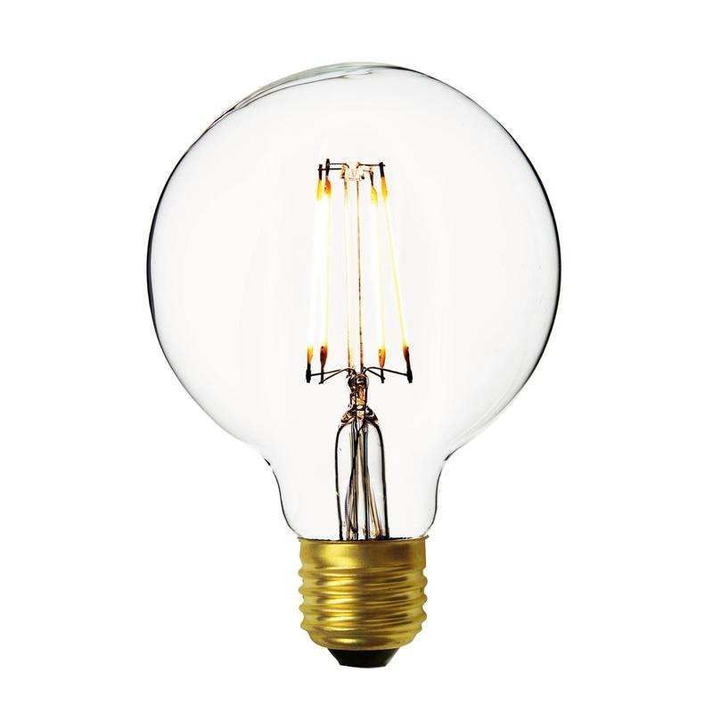 Vintage Edison Small Globe Old Filament Dimmable LED Bulb - E27 G95-Industville-7W Clear-nirohome