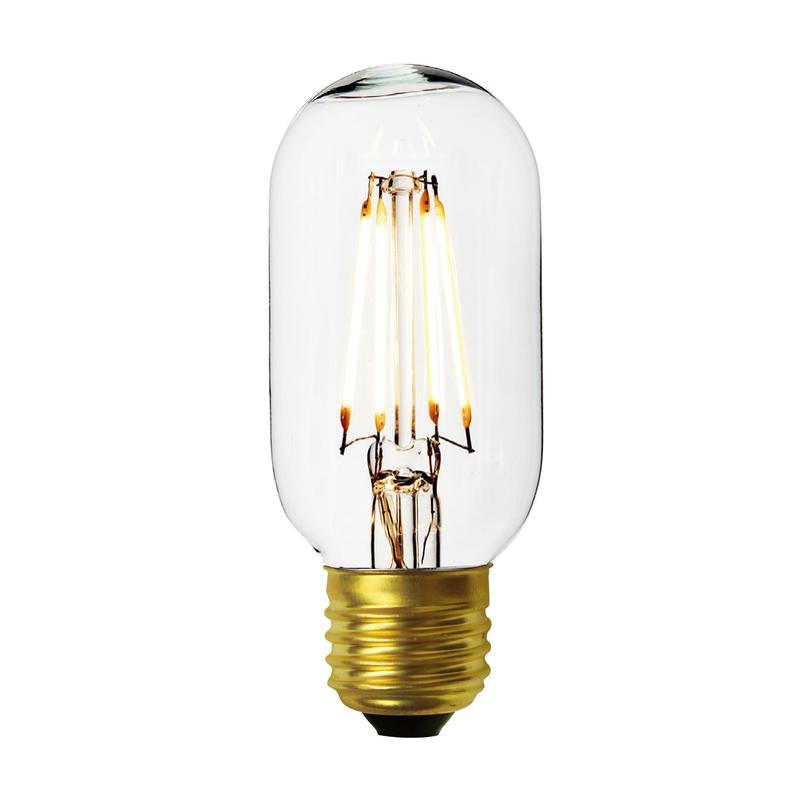 Vintage Edison Tube Old Filament Dimmable LED Bulb - E27 T45-Industville-7W Clear-nirohome