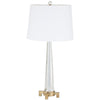 Walton Crystal Tower Table Lamp With White Shade-Niro Home-nirohome