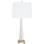 Walton Crystal Tower Table Lamp With White Shade-Wrenford & Co.-nirohome