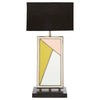 Webb Art Deco Glass Table Lamp With Fabric Shade-Niro Home-nirohome