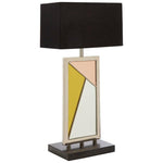 Webb Art Deco Glass Table Lamp With Fabric Shade-Niro Home-nirohome