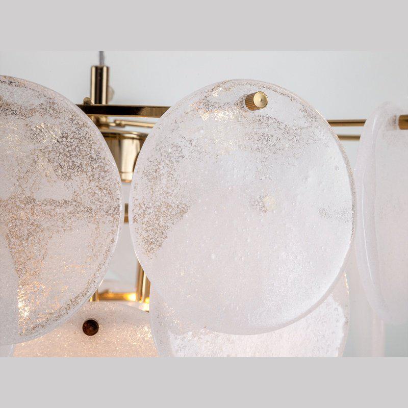 White Glass Disk Chandelier Ceiling Light-Houseof.-nirohome