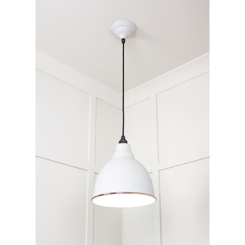 White Gloss Brindley Pendant-From The Anvil-Copper-nirohome