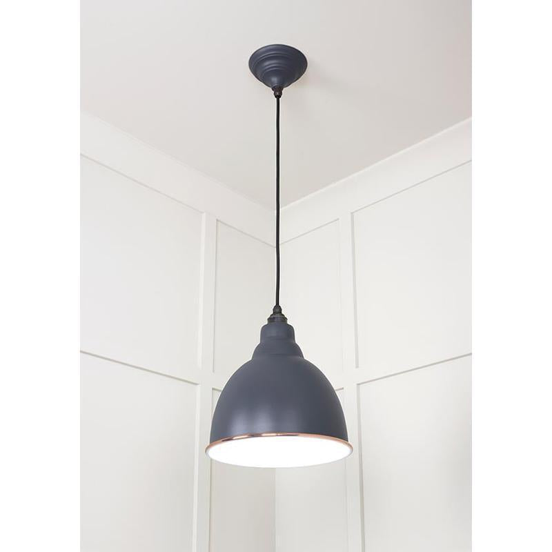 White Gloss Brindley Pendant-From The Anvil-Copper-nirohome