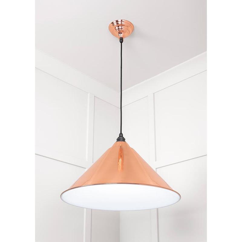 White Gloss Hockley Pendant-From The Anvil-Copper-nirohome