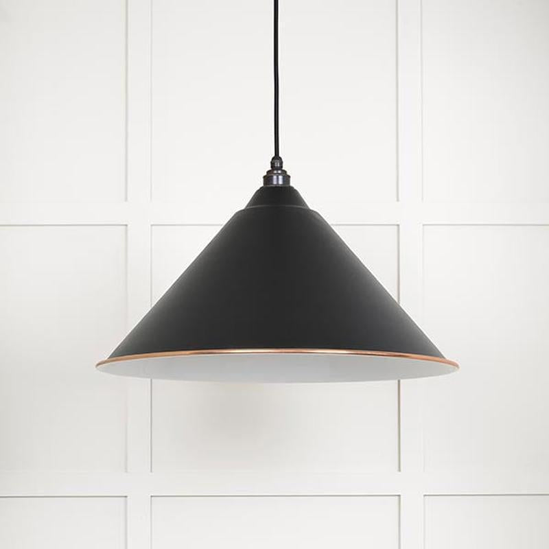 White Gloss Hockley Pendant-From The Anvil-Elan Black-nirohome