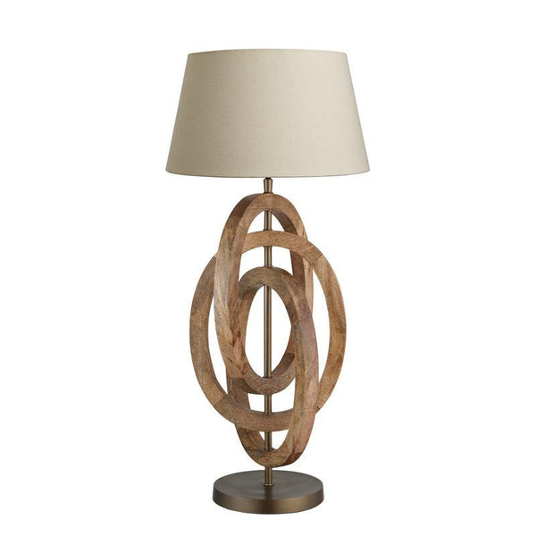 Wooden Geometric Circle Table Lamp