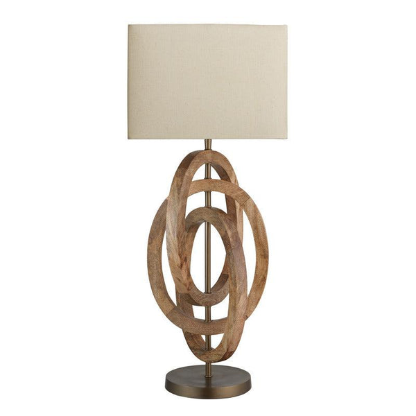 Wooden Geometric Circle Table Lamp