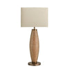 Wooden Geometric Pillar Table Lamp-Industville-Natural Wood-Natural Cotton Rounded Rectangle - Medium Shade-nirohome