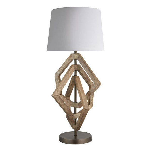 Wooden Geometric Polygon Table Lamp