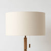 Wooden and Brass Disk Floor Lamp-Houseof.-nirohome