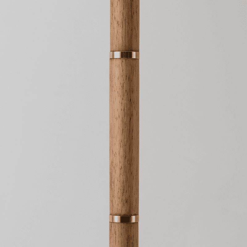 Wooden and Brass Disk Floor Lamp-Houseof.-nirohome