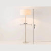 Wooden and Brass Disk Floor Lamp-Houseof.-nirohome