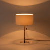 Wooden and Brass Disk Table Lamp-Houseof.-nirohome