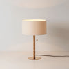 Wooden and Brass Disk Table Lamp-Houseof.-nirohome