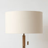 Wooden and Brass Disk Table Lamp-Houseof.-nirohome