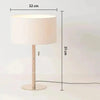 Wooden and Brass Disk Table Lamp-Houseof.-nirohome