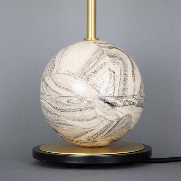 Zapp Marbled Ceramic Glass Ball Table Lamp