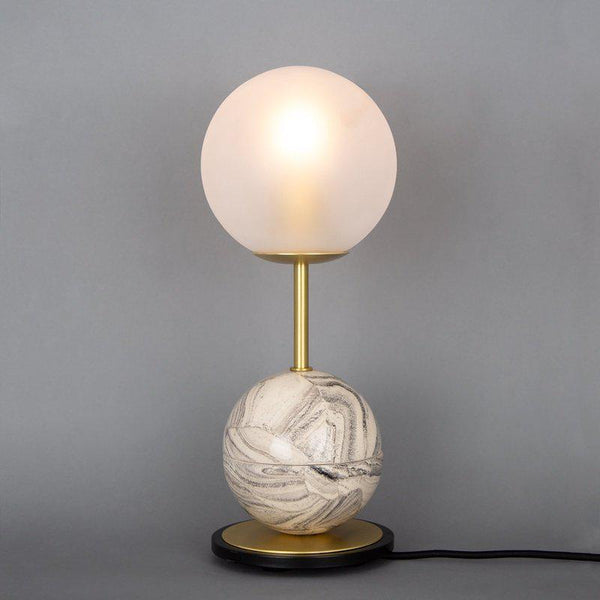 Zapp Marbled Ceramic Glass Ball Table Lamp